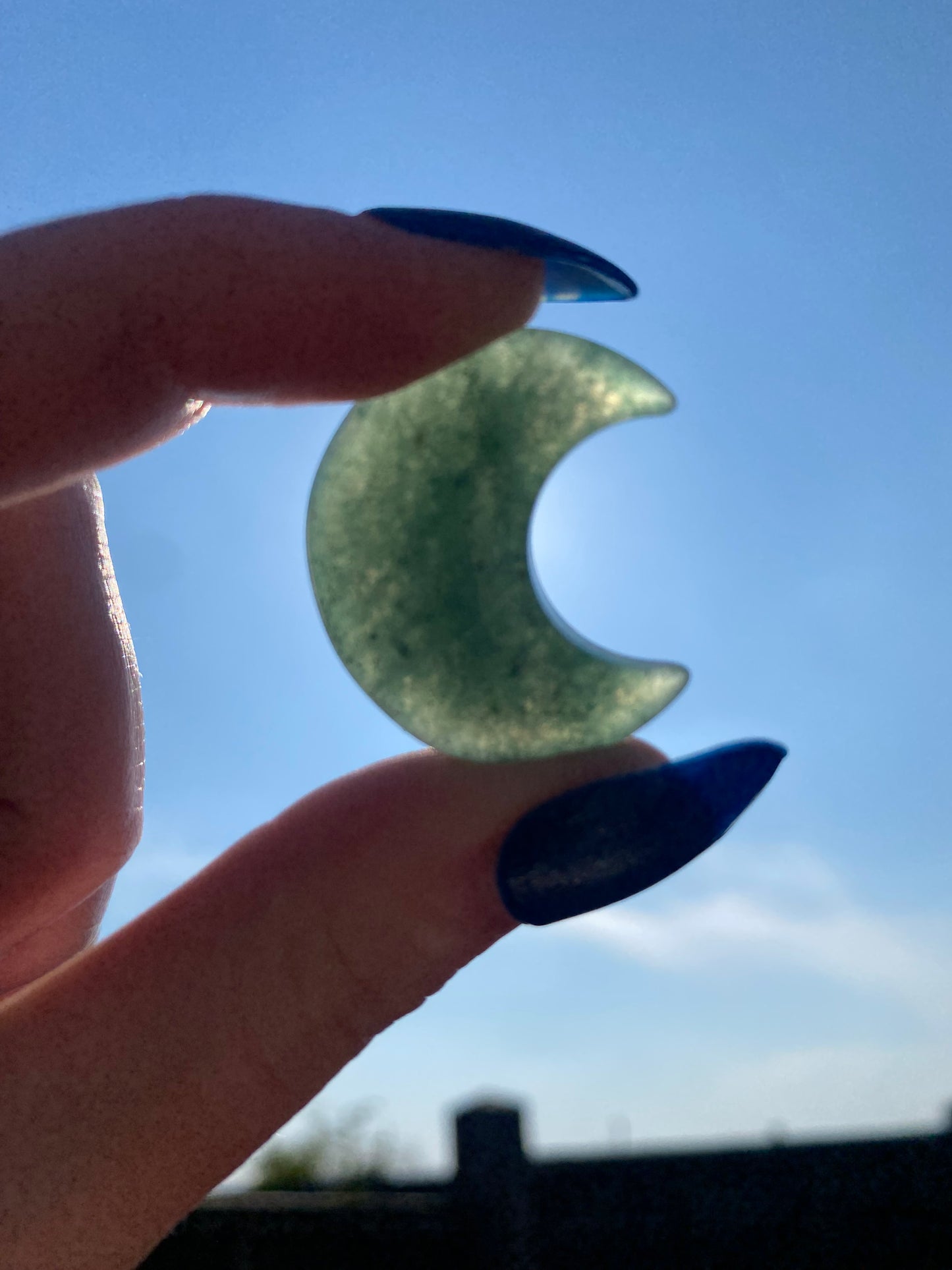 Green Adventurine Mini Moon