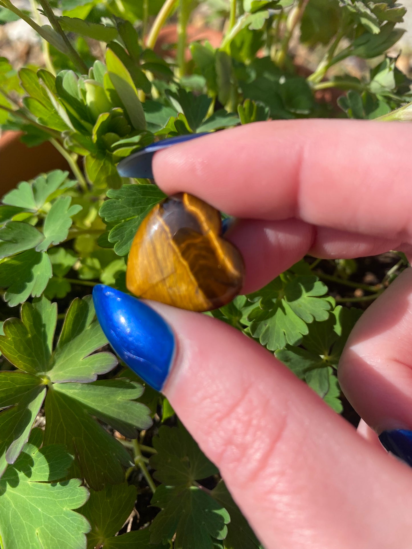 Tigers Eye Mini Heart
