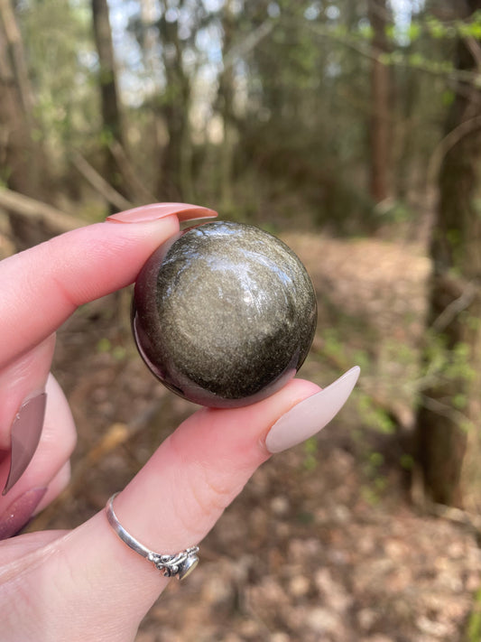 Golden Obsidian Sphere