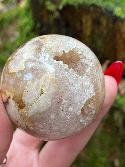 Flower Agate Sphere