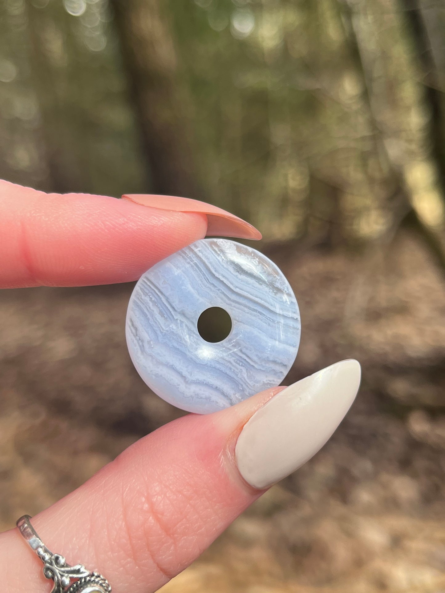 Blue Lace Agate Doughnut