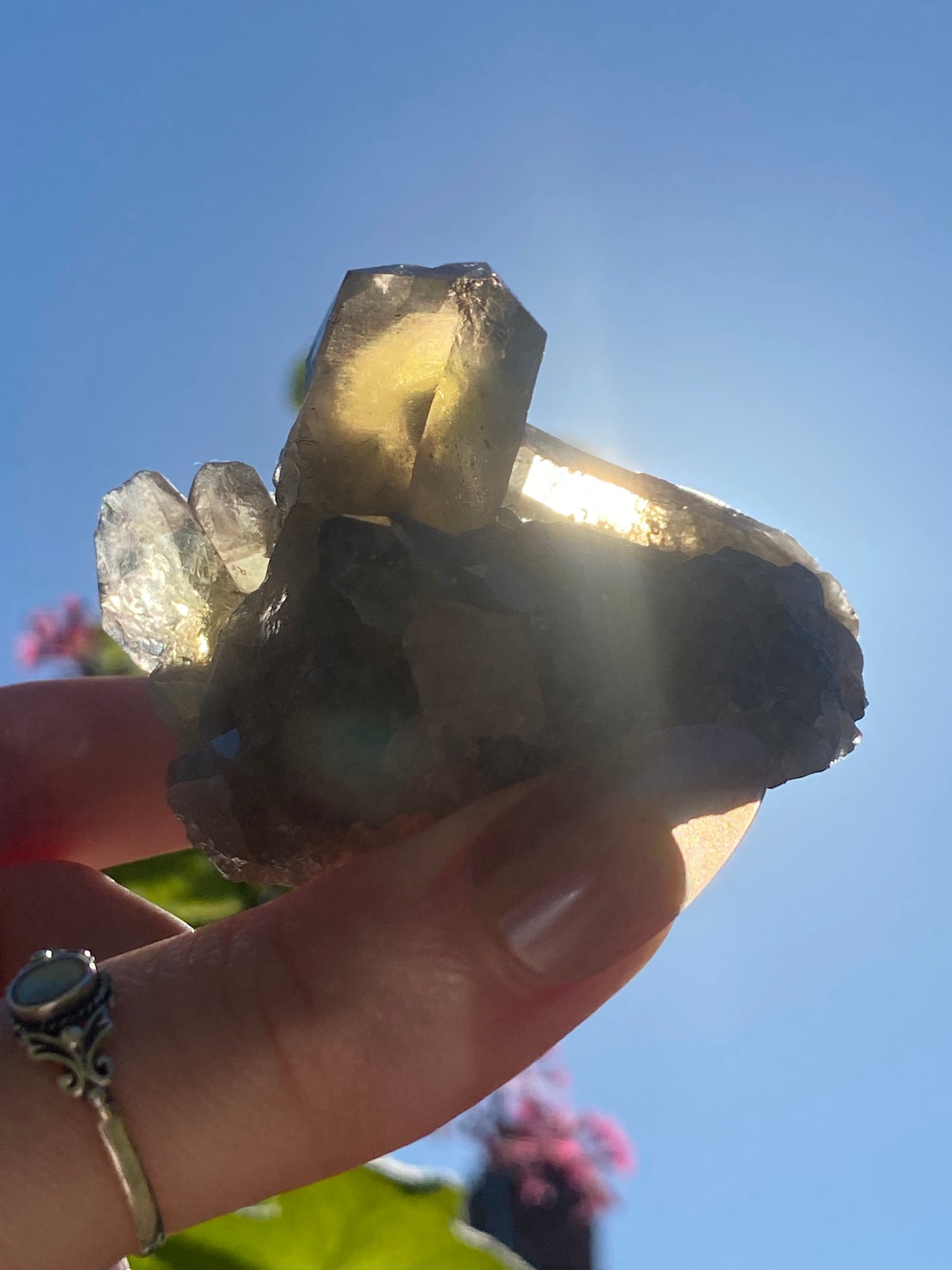 Smokey Citrine Cluster