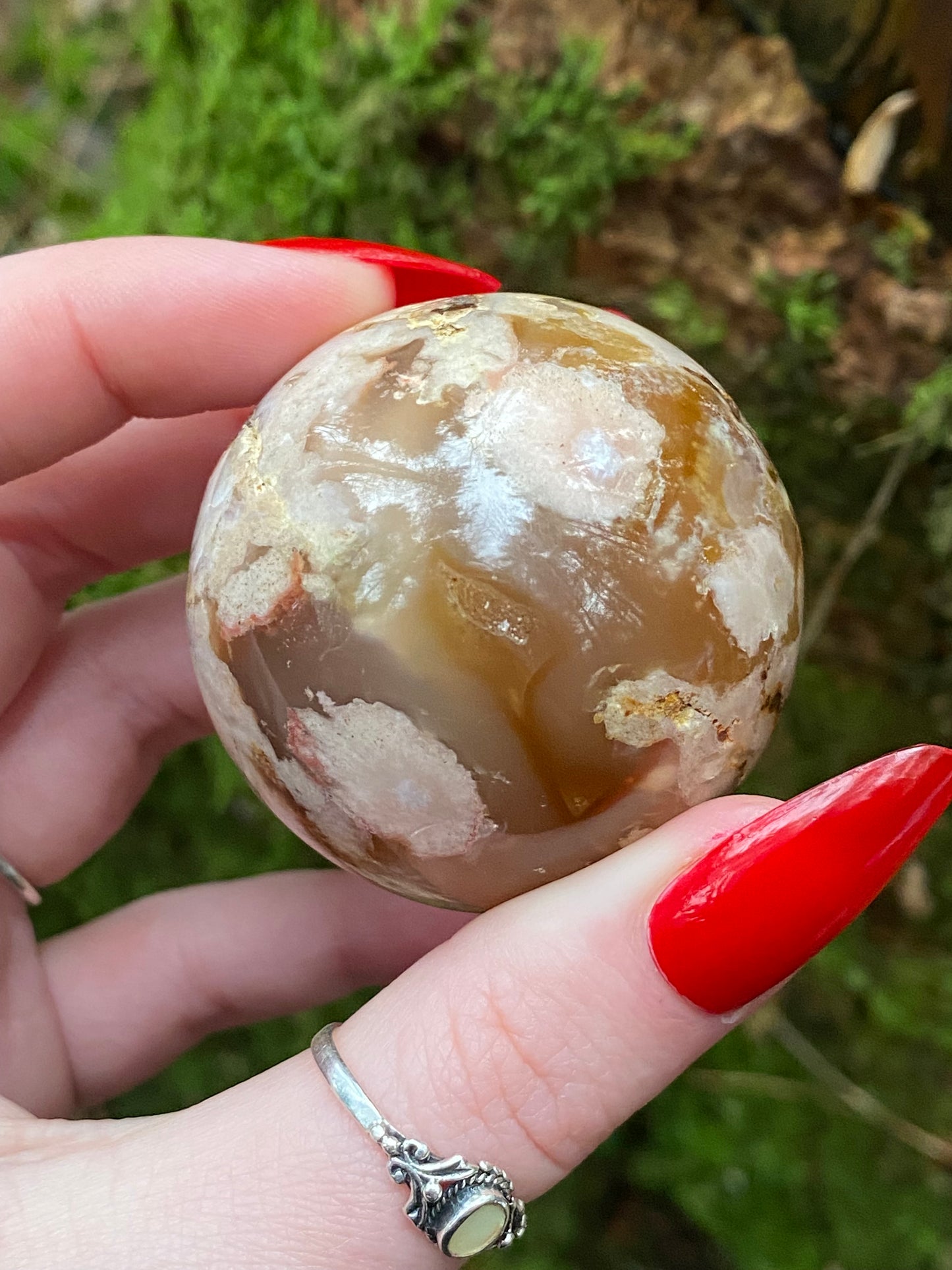 Flower Agate Sphere