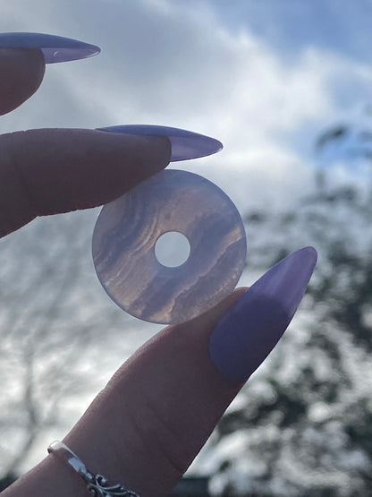 Blue Lace Agate Doughnut