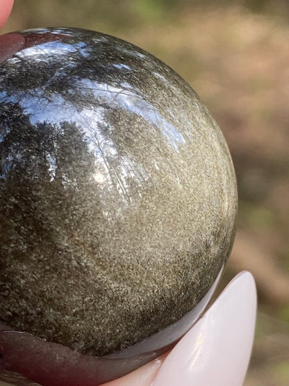 Golden Obsidian Sphere