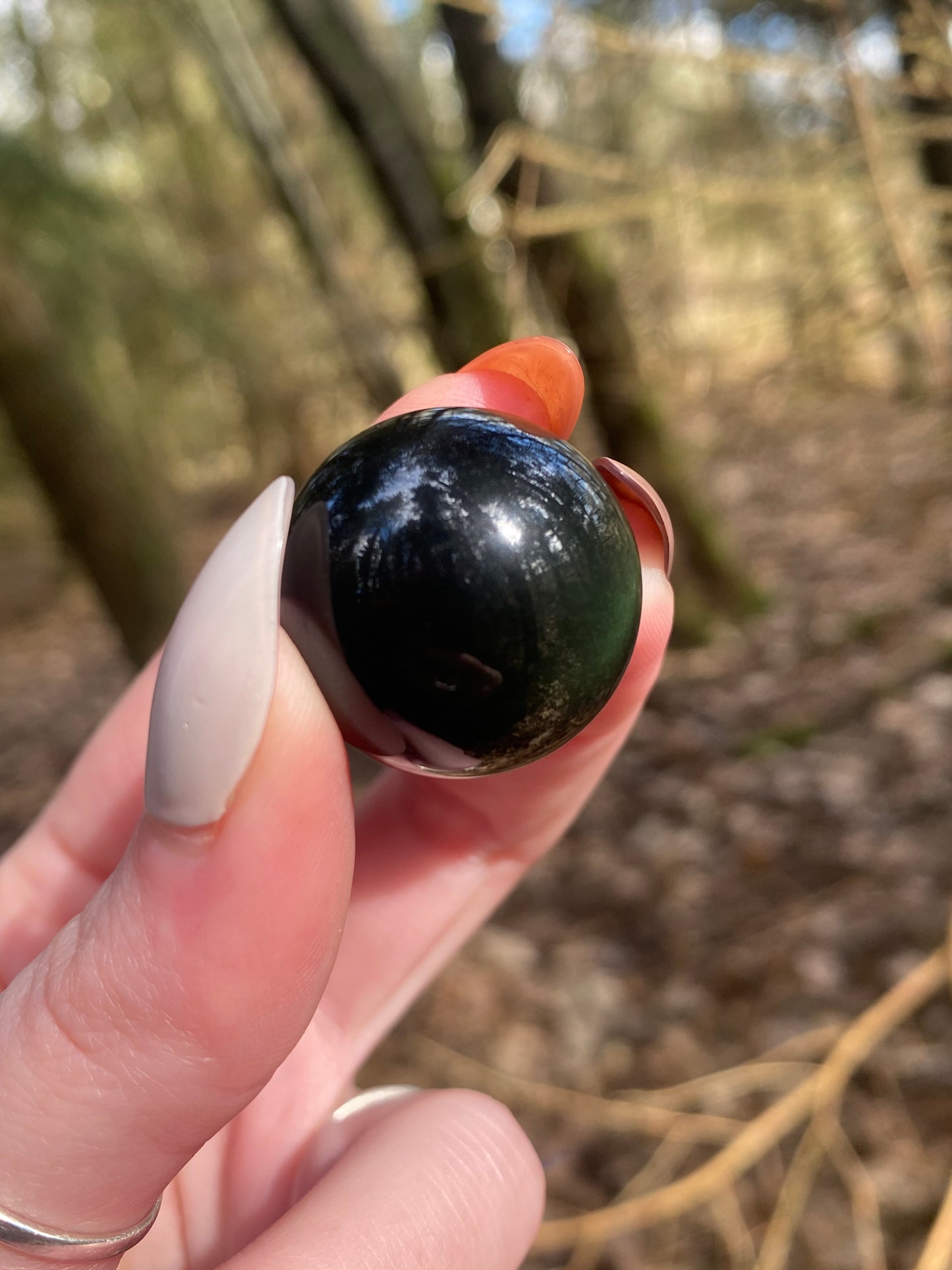 Rainbow Obsidian Sphere