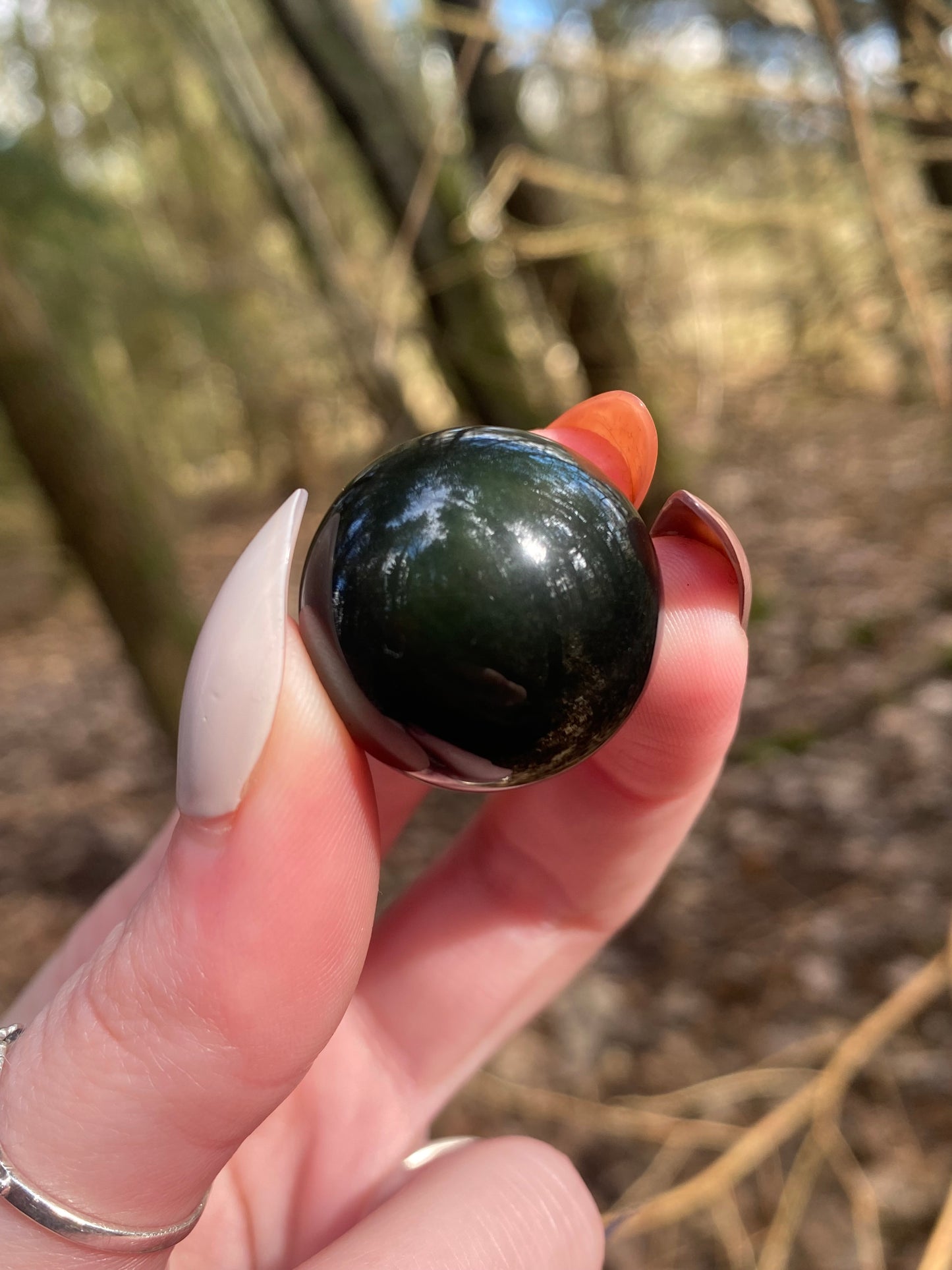 Rainbow Obsidian Sphere