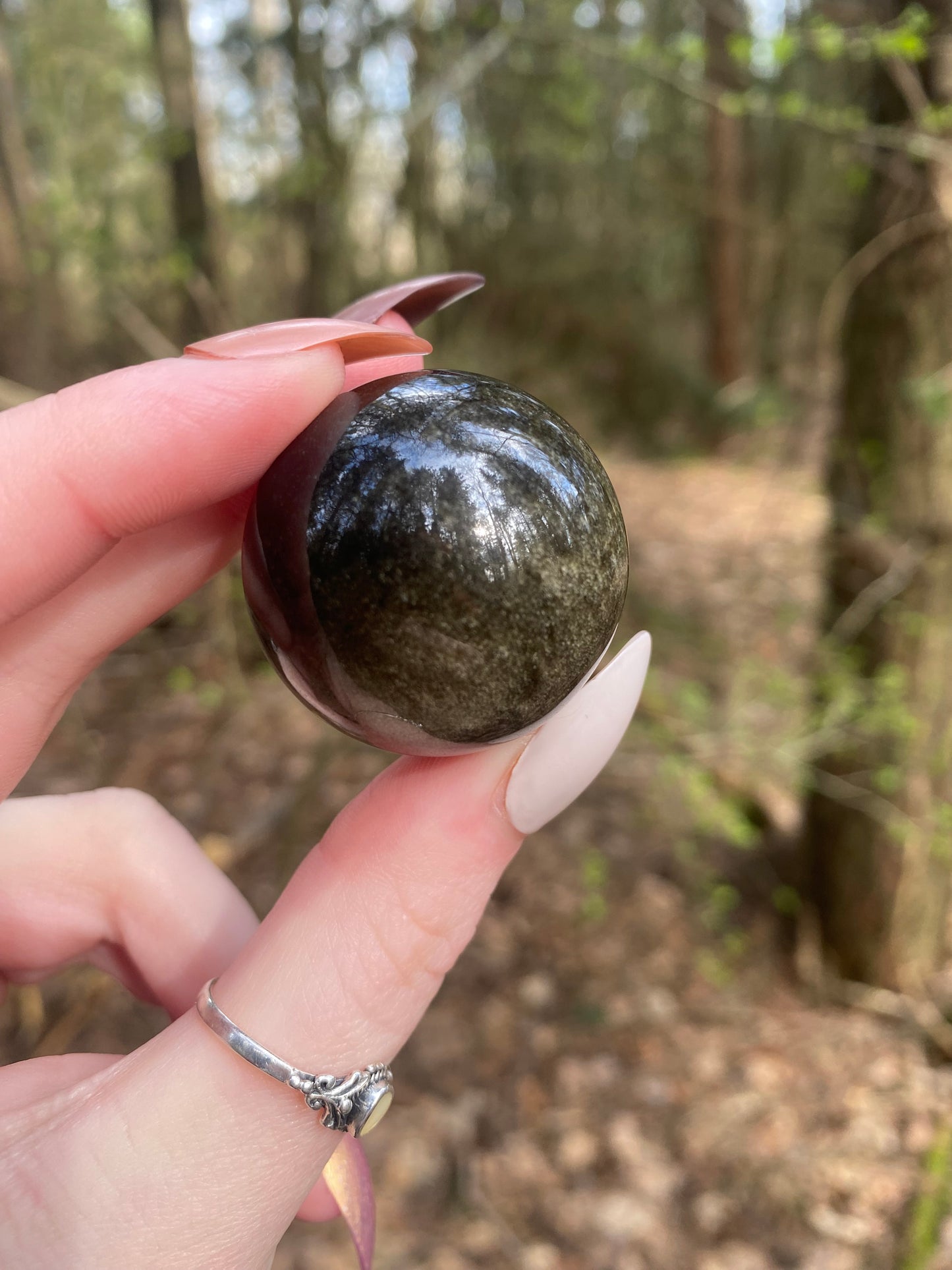 Golden Obsidian Sphere